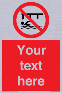 Custom Do not swim in the vicinity of piers